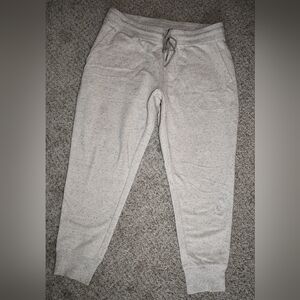 LL Bean Womens Ultrasoft Sweats Drawstring Cream Joggers
